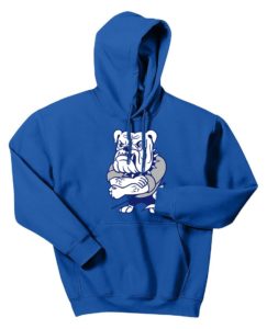 Apparel Gildan Adult Heavy Blend 8 Oz 50-50 Hooded Bulldog Blue