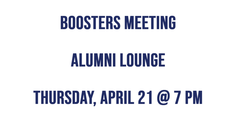 Boosters Meeting April 21 2022 7PM